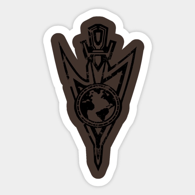 Terran Empire Dirty Sticker by Darthatreus